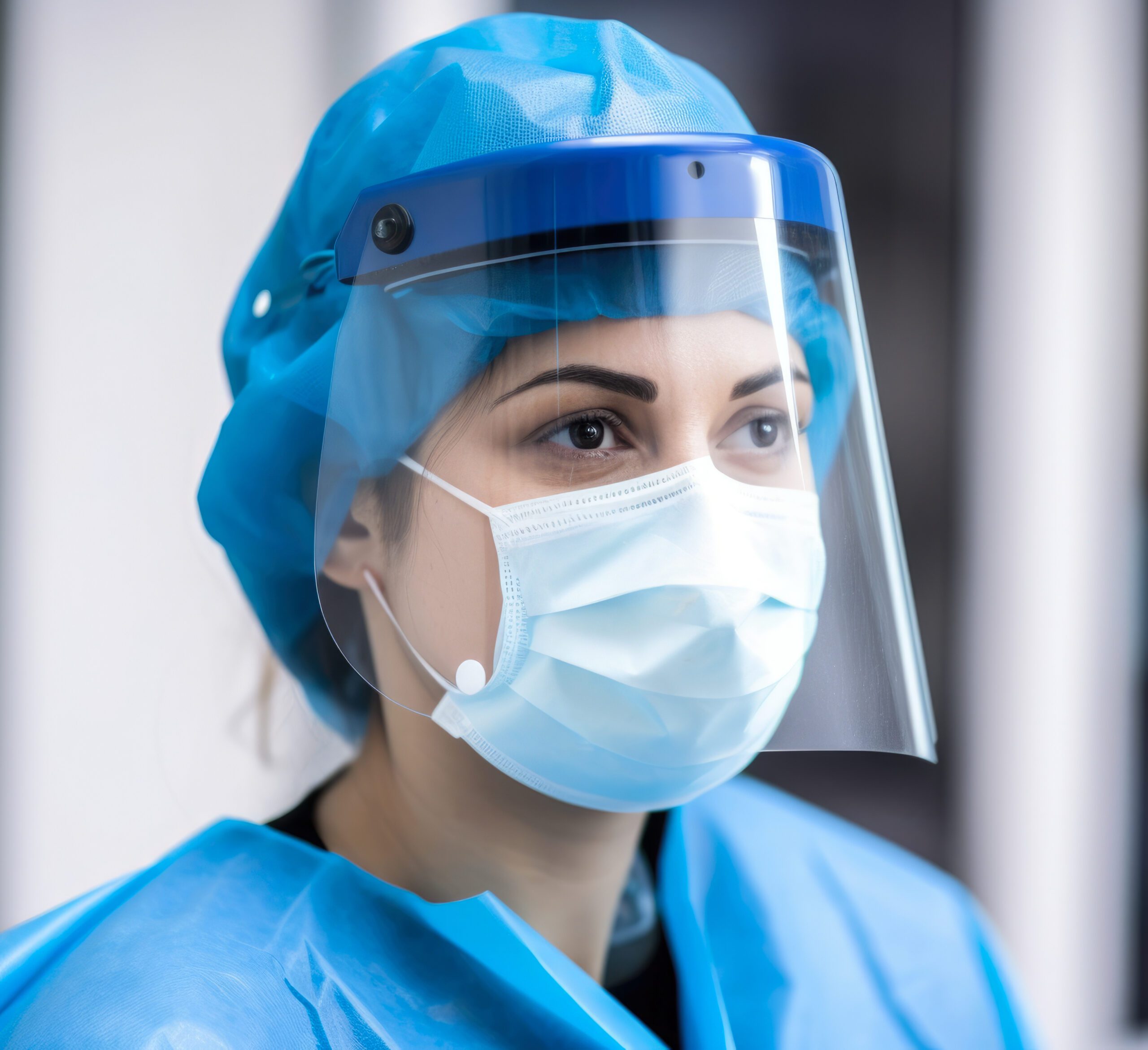 Woman Wearing PPE Equipment